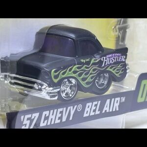 Black and Green Hot Rod Toy Car with Flames